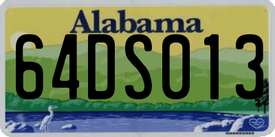 AL license plate 64DS013