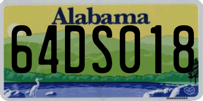 AL license plate 64DS018
