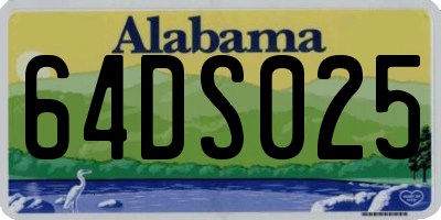 AL license plate 64DS025
