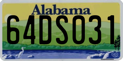AL license plate 64DS031
