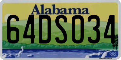 AL license plate 64DS034