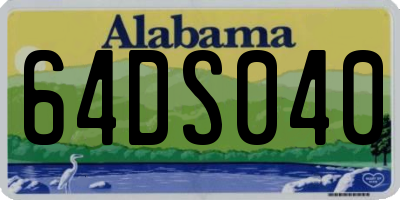 AL license plate 64DS040