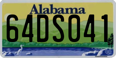 AL license plate 64DS041