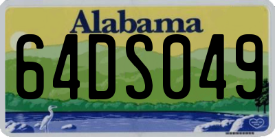 AL license plate 64DS049