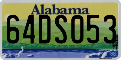 AL license plate 64DS053