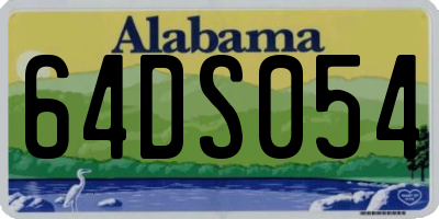 AL license plate 64DS054