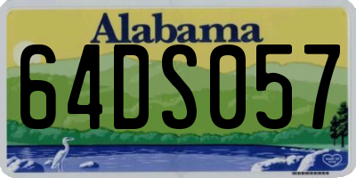 AL license plate 64DS057