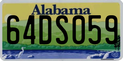 AL license plate 64DS059