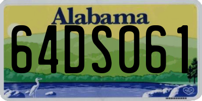 AL license plate 64DS061