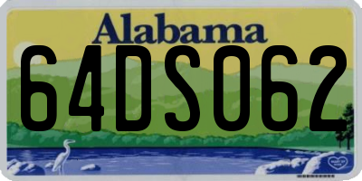 AL license plate 64DS062