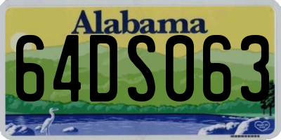 AL license plate 64DS063