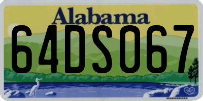 AL license plate 64DS067
