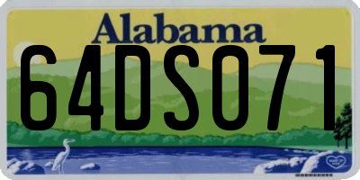 AL license plate 64DS071