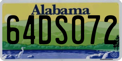 AL license plate 64DS072