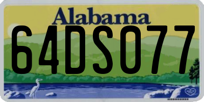 AL license plate 64DS077