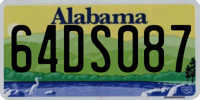 AL license plate 64DS087