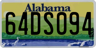 AL license plate 64DS094
