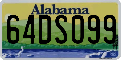 AL license plate 64DS099