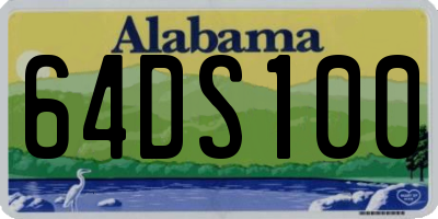 AL license plate 64DS100