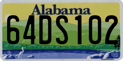 AL license plate 64DS102