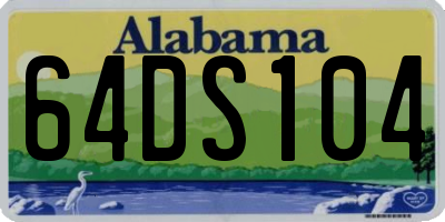 AL license plate 64DS104