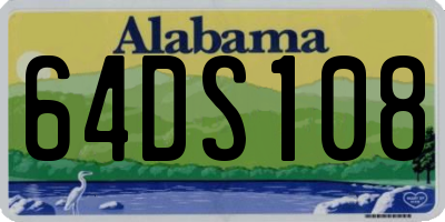 AL license plate 64DS108