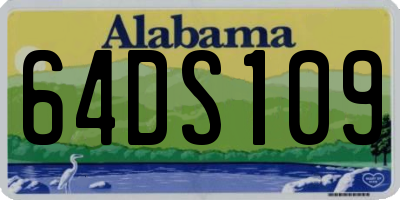 AL license plate 64DS109