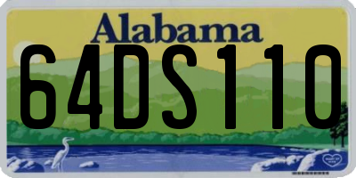 AL license plate 64DS110
