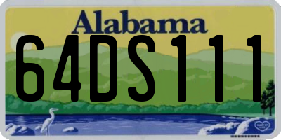 AL license plate 64DS111