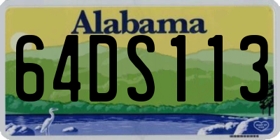 AL license plate 64DS113