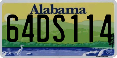AL license plate 64DS114