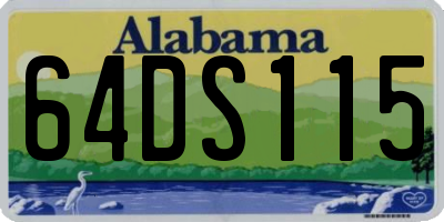 AL license plate 64DS115