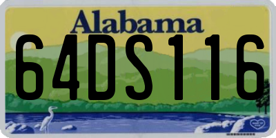 AL license plate 64DS116