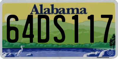 AL license plate 64DS117