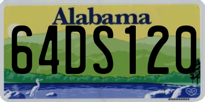 AL license plate 64DS120
