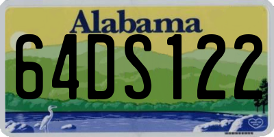 AL license plate 64DS122