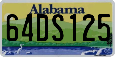 AL license plate 64DS125