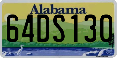 AL license plate 64DS130