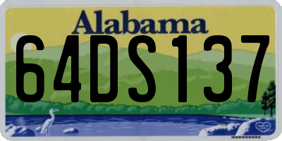 AL license plate 64DS137