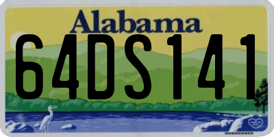 AL license plate 64DS141