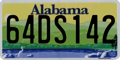 AL license plate 64DS142