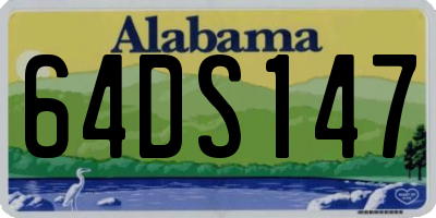 AL license plate 64DS147
