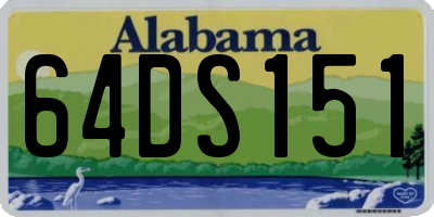 AL license plate 64DS151