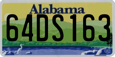 AL license plate 64DS163
