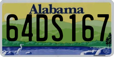 AL license plate 64DS167