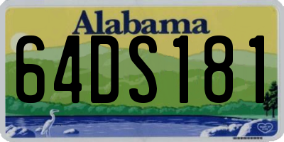 AL license plate 64DS181