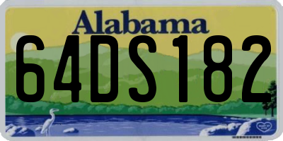 AL license plate 64DS182