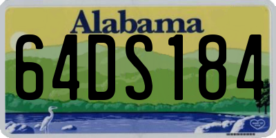 AL license plate 64DS184