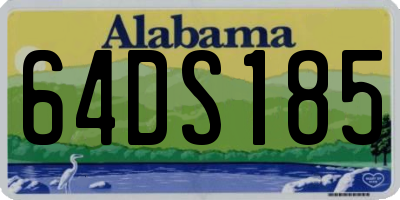 AL license plate 64DS185