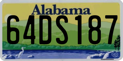AL license plate 64DS187